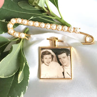 Pearl pin wedding photo charm for boquuet Set - Wedding Picture Jewelry