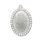 Oval Rhinestone Pendant Base Setting 18x25mm