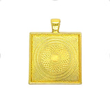 Square Photo Charm, Bright Gold