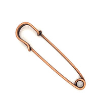 antique copper safety pin