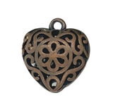 Vintage Filagree Heart Charm