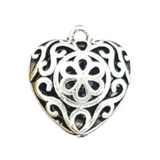 Vintage Filagree Heart Charm