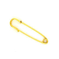 Bright gold safety pin
