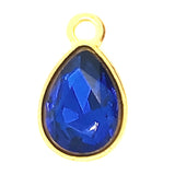 Blue Teardrop Add-On Charm, gold