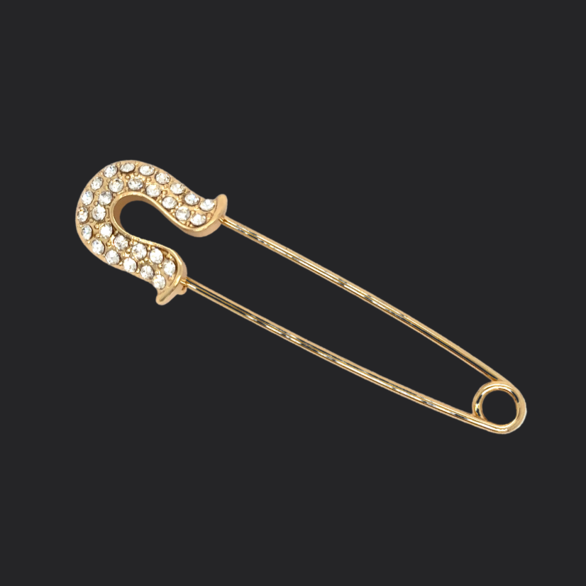 light gold fancy safety pin 