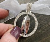 Double sided Wedding photo Memory charm bride bouquet