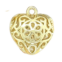 Vintage Filagree Heart Charm