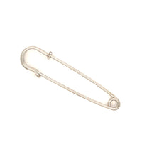 platinum silver safety pin