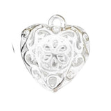 Filigree Heart Charm | Add-On, Shiny Silver