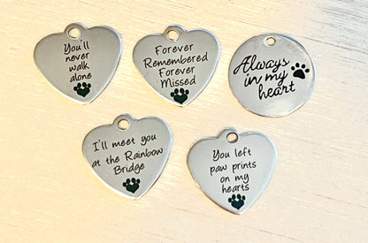 Pet Memorial photo charm perfect for Wedding bouquets, key chains Custom Made with your photo