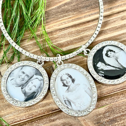 Walk me down the aisle Wedding memorial photo jewelry for brides bouquet Gift for wedding bridal shower - Remembering Loved ones