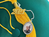 Graduation cap CUSTOM Made memory charms gift for graduate memorial Photo Pendant for cap and gown ceremony charms