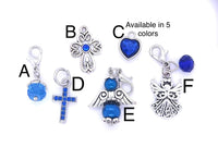 Wedding Something Blue silver Missing you as I walk down the aisle Wedding Memory charm to hang on wedding bouquet for Bride Keepsake